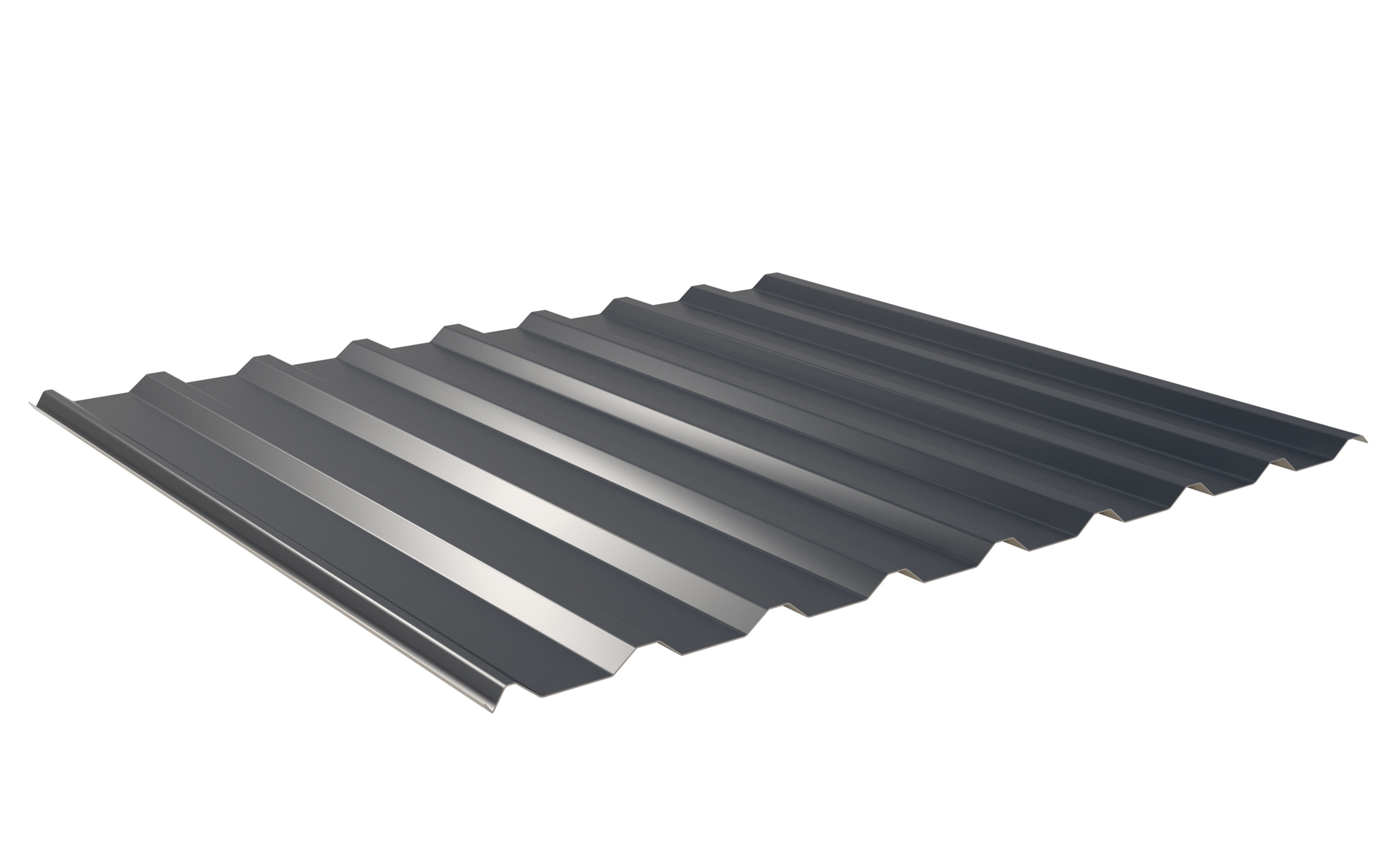 Stahlblechplatten 0,63mm Trapezprofil W20/1100